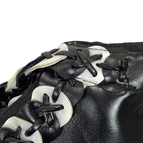 Women's Black and White Merona Double Shoulder Strap Handbag - Picture 12 of 13